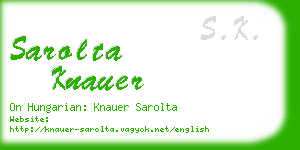 sarolta knauer business card